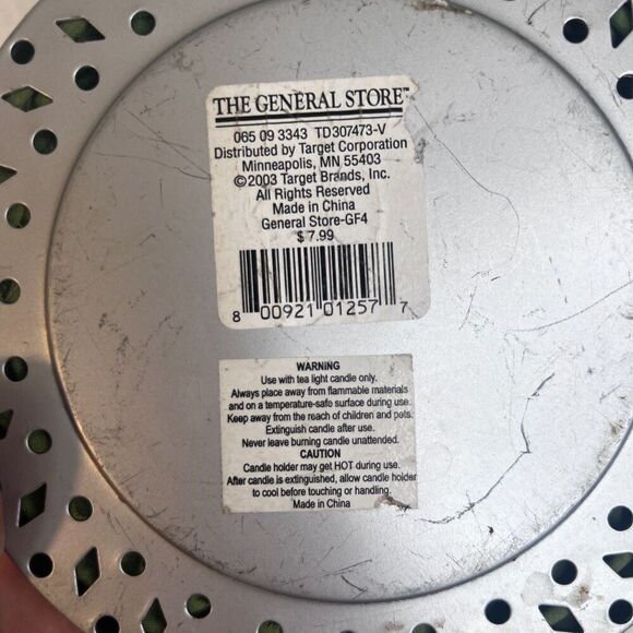 Collapsible Hanging Candle Lanterns Set of 2 Green & Blue Metal Case Tea Lights - Picture 8 of 8